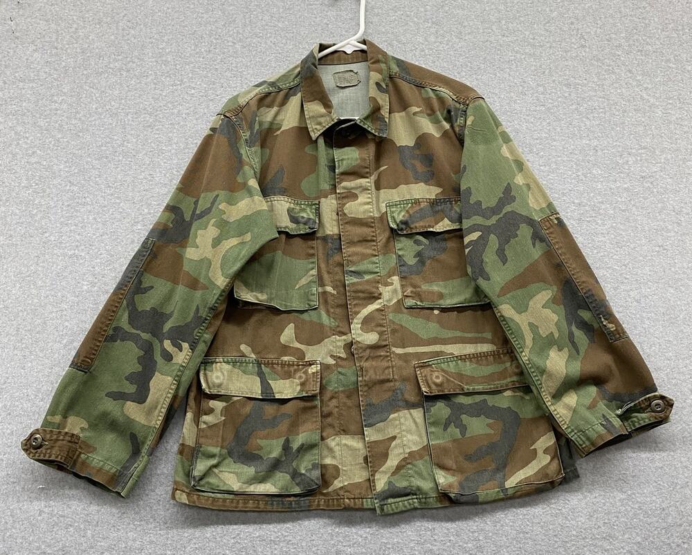 Vintage USGI Woodland Camo BDU Hot Weather Combat Coat Medium Regular 80s 90s
